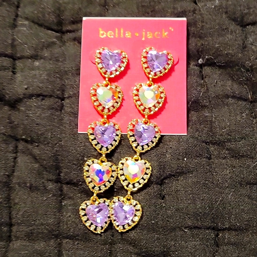 Bella jack NWT heart dangle earrings